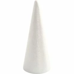 Sortie 😀 Creativ Company Cone Polystyrène Cône En Polystyrène à Décorer 19,5 X 7 Cm 1 Pce ⭐