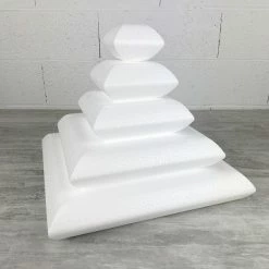 Acheter 🤩 Lealoo® Disque Polystyrène Pièce Montée En Polystyrène Coussin, Base 40 Cm, 5 étages, Haut. 35 Cm, Wedding Cake Haute Densité 🎁