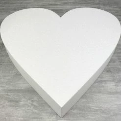 Coupon 🔔 Lealoo® Supports Divers En Polystyrène Grand Socle Plat Coeur 2D De 60 Cm En Polystyrène Blanc, Largeur 60cm X Epais. 7cm, 28 Kg/ M3, Dummy 🎁