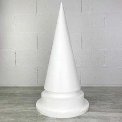 Bon marché ✨ Lealoo® Supports Divers En Polystyrène Grand Cône En Polystyrène à Pied, H. 74 Cm Avec Supports, Base 37,5 Cm, à Décorer 💯
