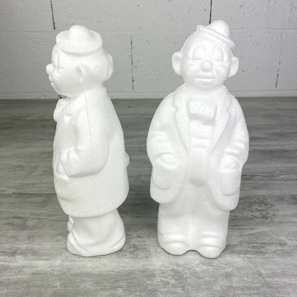 Sortie 🌟 Artif Supports Divers En Polystyrène Lot De 2 Clowns En Polystyrène, Haut. 24 Cm, Grand Personnage De Cirque ⭐ – Image 3