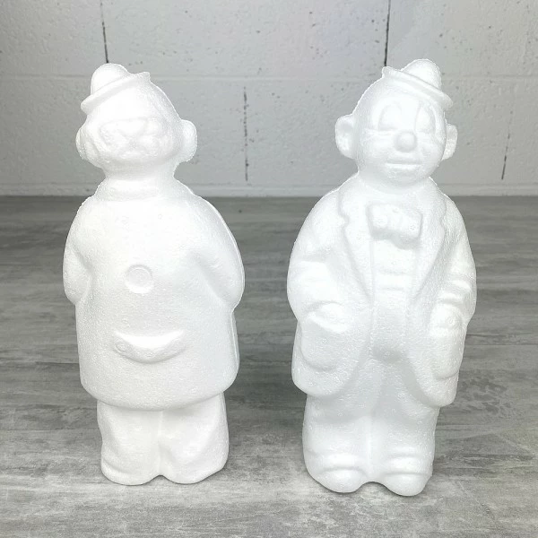 Sortie 🌟 Artif Supports Divers En Polystyrène Lot De 2 Clowns En Polystyrène, Haut. 24 Cm, Grand Personnage De Cirque ⭐ – Image 4
