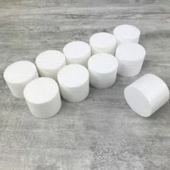 Budget ⭐ Lealoo® Supports Divers En Polystyrène Lot De 10 Petits Cylindres En Polystyrène, Haut. 4 Cm, Diam. 5 Cm, Dummies En Styropor Blanc, à Déco 😍