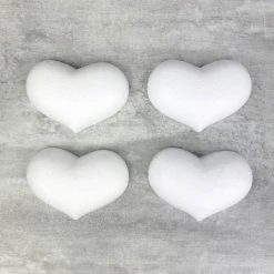 Offres 💯 Artif Supports Divers En Polystyrène Lot De 4 Petits Demi Coeurs En Polystyrène, Dim. 6,5 Cm, épaiss. 1,5 Cm, Dos Plat 🥰