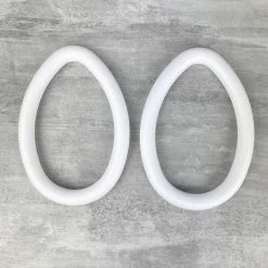 Coupon 🤩 Artif Oeuf Polystyrène Lot De 2 Cadres Oeufs En Polystyrène Plein, Dim 15 Cm , Décoration De Pâques à Customiser 🛒