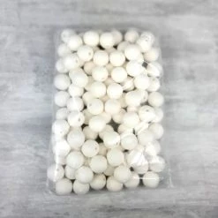 Meilleur prix 😍 Lealoo® Boules Polystyrène Lot 50 Boules De 2,5 Cm En Ouate De Cellulose, Billes Blanches En Coton Compressé De 25mm Avec Trou 🔔