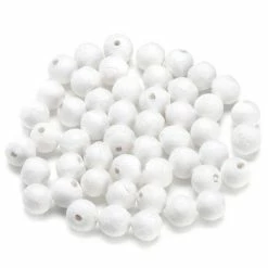 Acheter 🎁 Lealoo® Boules Polystyrène Lot De 50 Boules De 4 Cm En Ouate De Cellulose, Billes Blanches En Coton Compressé De 40 Mm Avec Tro ⭐