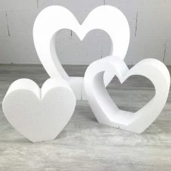 Meilleure affaire ✨ Lealoo® Supports Divers En Polystyrène Support En Polystyrène Triple Coeur, 35 X 36 Cm, Intérieur Creux, 3 Parties ✨