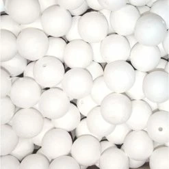 Grosses soldes ⭐ Lealoo® Boules Polystyrène Lot De 50 Boules De 5 Cm En Ouate De Cellulose, Billes Blanches En Coton Compressé De 50mm Avec Trou 🔔