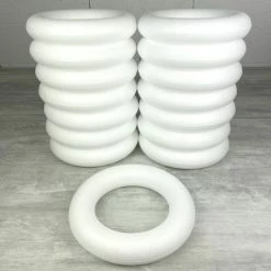 Tout neuf 😉 Lealoo® Anneau Polystyrène Gros Lot 15 Anneaux Polystyrène Diam. 25 Cm, Couronnes Styro Plein, Bouées Haute Densité 😀