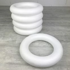 Offres 🎉 Artif Anneau Polystyrène Lot De 5 Anneaux / Couronnes Polystyrène Plein Diam. 25 Cm, Bouées Haute Densité 🎁