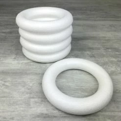 De gros 👏 Artif Anneau Polystyrène Lot De 5 Anneaux / Couronnes Polystyrène Plein Diam. 17 Cm, Bouées Haute Densité 🥰