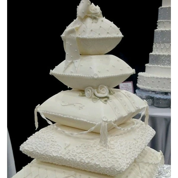 Offres 🤩 Lealoo® Disque Polystyrène Pièce Montée En Polystyrène Coussin, Base 40 Cm, 4 étages, Haut. 28 Cm, Wedding Cake Haute Densité 🔥 – Image 3