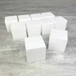 Tout neuf ✨ Lealoo® Supports Divers En Polystyrène Lot De 10 Petits Cubes En Polystyrène, 6 Cm, Minis Blocs En Styropor Blanc à Décorer 🎉
