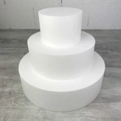 Le moins cher 🧨 Lealoo® Disque Polystyrène Petite Pièce Montée En Polystyrène Hauteur 30 Cm, Base Ø 35 Cm à 15 Cm, 3 Disques De 10cm De Haut 💯