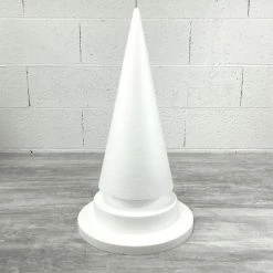 Nouveau 😉 Lealoo® Supports Divers En Polystyrène Cône En Polystyrène à Pied, H. 49 Cm Avec Supports, Base 27,5 Cm, à Décorer 😍