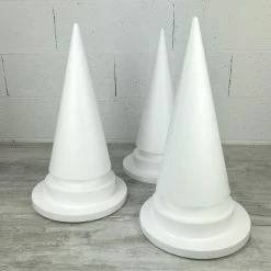 Budget 🤩 Lealoo® Supports Divers En Polystyrène Lot De 3 Cônes En Polystyrène à Pied, H. 49 Cm Avec Supports, Base 27,5 Cm, à Décorer 😍