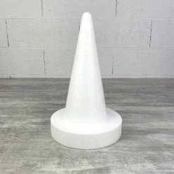 Meilleure affaire ✨ Lealoo® Supports Divers En Polystyrène Cône En Polystyrène H. 28 Cm Avec Support, Disque Diam. 20 Cm, H. Totale 32 Cm, à Décorer 🌟