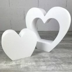 Offres 🧨 Lealoo® Supports Divers En Polystyrène Grand Support En Polystyrène Double Coeur, 36 X 36 Cm, Intérieur Creux, 2 Parties 💯
