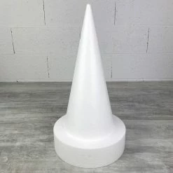 De gros 👍 Lealoo® Supports Divers En Polystyrène Cône En Polystyrène H. 40 Cm Avec Support, Disque Diam. 25 Cm, H. Totale 47 Cm, à Décorer 🔔