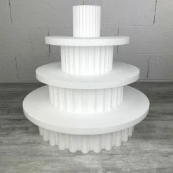 De gros ⭐ Lealoo® Disque Polystyrène Présentoir Vague Arrondie En Polystyrène, Hauteur 46 Cm, Support 7 étages De 2 Et 10 Cm, Base Du Soc 🔔