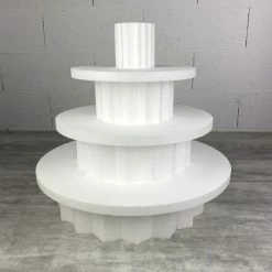 Acheter 🥰 Lealoo® Disque Polystyrène Présentoir Pointe étoile En Polystyrène, Hauteur 46 Cm, Support 7 étages De 2 Et 10 Cm, Base Du Socl ❤️