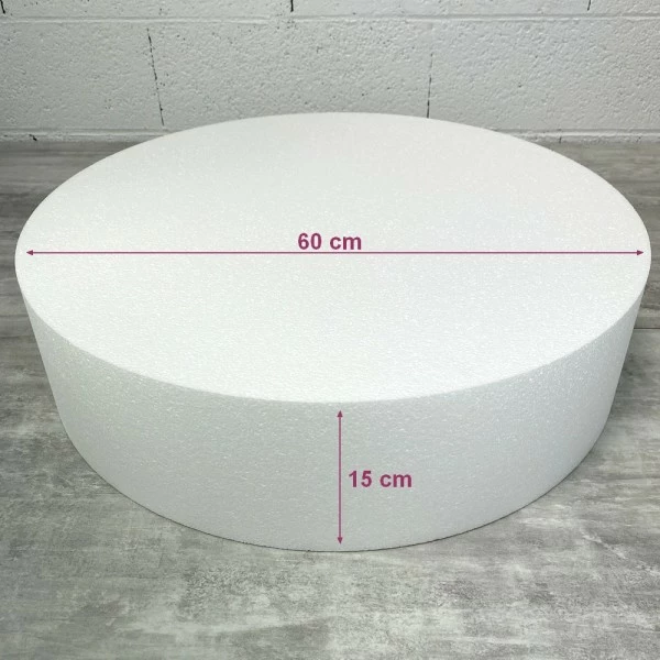 Le moins cher 😍 Lealoo® Supports Divers En Polystyrène Grand Disque épaisseur 15 Cm, Diamètre 60 Cm, Polystyrène Pro Haute Densité, 28 Kg/ M3 ❤️ – Image 2