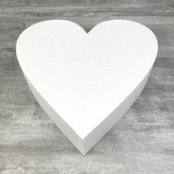 Meilleure vente 🥰 Lealoo® Supports Divers En Polystyrène Socle Plat Coeur 2D En Polystyrène Blanc, Largeur 35 Cm X Epais. 7cm, 28 Kg/ M3 👏