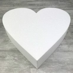 Bon marché 🔥 Lealoo® Supports Divers En Polystyrène Grand Socle Plat Coeur 2D De 45 Cm En Polystyrène Blanc, Largeur 45 Cm X Epais. 7cm, 28 Kg/ M3, Pour ✨