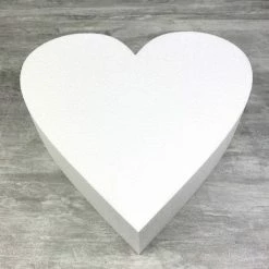 Promo 🧨 Lealoo® Supports Divers En Polystyrène Socle Plat Coeur 2D De 40 Cm En Polystyrène Blanc, Largeur 40 Cm X Epais. 7cm, 28 Kg/ M3, Pour Centr 🎁