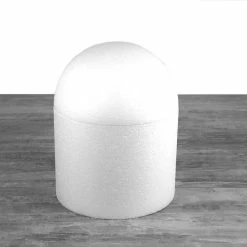 Remise 👍 Lealoo® Supports Divers En Polystyrène Dôme En Polystyrène, Base Ø 20 Cm, Haut. 25cm, Cage à Oiseaux En Styropor Blanc Densité Pro 🧨