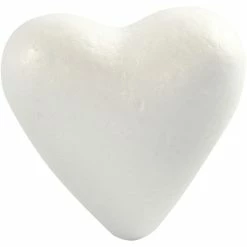 Offres 😀 Creativ Company Coeur Polystyrène Coeurs - Blanc - 11 Cm - 5 Pcs 🌟