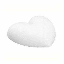 Acheter 😍 Lealoo® Supports Divers En Polystyrène Lot 10 Petits Demi Coeurs Bombés En Polystyrène, Diam. 5 Cm, Épaisseur 1,5 Cm, Fond Plat, Densité Su 🎁