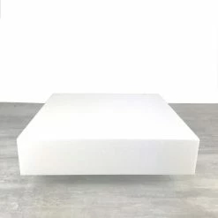 Sortie 💯 Lealoo® Supports Divers En Polystyrène Grand Socle Carré 50x50 Cm, Haut. 10 Cm, En Polystyrène, Dummy Pavé En Styropor Blanc Densité Pro 🎁