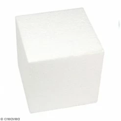 Nouveau 🌟 Rayher Supports Divers En Polystyrène Cube En Polystyrène - 15 Cm ✨