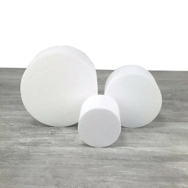 Top 10 👏 Lealoo® Disque Polystyrène Petite Pièce Montée Haut. 30 Cm En Polystyrène, Base Ø 20cm à 10cm, 3 Disques De 10cm De Haut, Pour 🔔 – Image 3