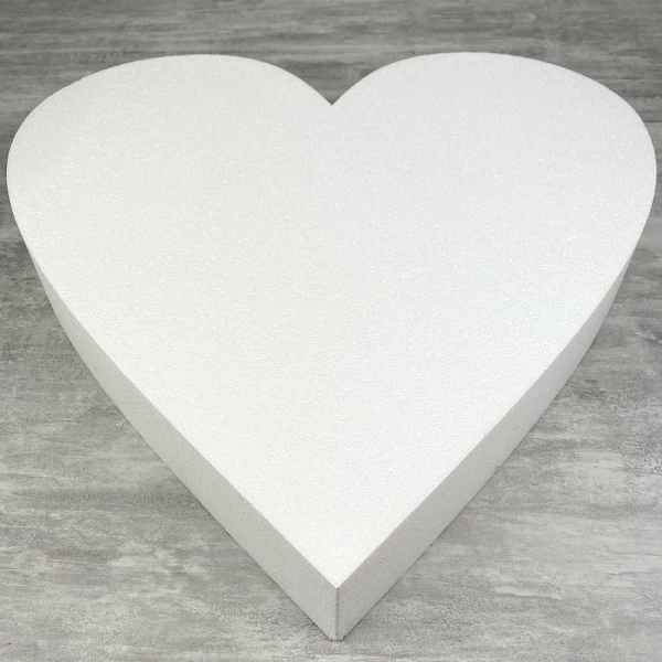 Meilleure vente 🎉 Lealoo® Supports Divers En Polystyrène Grand Socle Plat Coeur 2D De 50 Cm En Polystyrène Blanc, Largeur 50cm X Epais. 7cm, 28 Kg/ M3, Pour ⭐