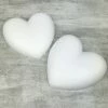 Promo 🤩 Lealoo® Supports Divers En Polystyrène Lot De 2 Coeurs Bombés En Polystyrène, Largeur 15 Cm, Épaisseur 3,7 Cm, Fond Plat ✔️
