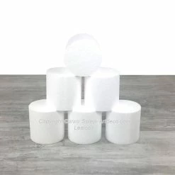 De gros 🌟 Lealoo® Supports Divers En Polystyrène Lot 6 Petits Cylindres En Polystyrène Diam. 10 Cm, Haut. 10 Cm, Dummies En Styropor Blanc Pour Prése 💯