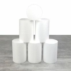 Vente flash 💯 Lealoo® Supports Divers En Polystyrène Lot 6 Petits Cylindres En Polystyrène Diam. 10 Cm, Haut. 15 Cm, Colonne En Styropor Blanc Pour Prése ❤️