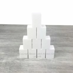 Tout neuf 🤩 Lealoo® Supports Divers En Polystyrène Lot 10 Petits Pavés En Polystyrène Haut. 7cm X 5x5 Cm, Blocs En Styropor Blanc à Décorer 🧨
