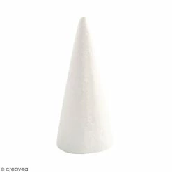 Promo 🔥 Creativ Company Cone Polystyrène Lot De Cônes En Polystyrène - 14,5 X 6 Cm - 5 Pcs ✨