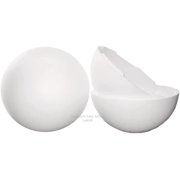 Coupon 😉 Lealoo® Boules Polystyrène Gros Lot 20 Boules Ø 15 Cm Séparables En Polystyrène, Styropor Blanc Densité Professionnelle 🧨 – Image 2