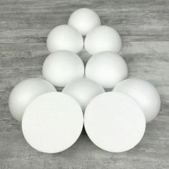 Offres ✨ Lealoo® Boules Polystyrène Lot De 10 Demi-Sphères De 10 Cm De Diamètre, Dômes Pleins En Polystyrène De 5cm De Haut 👏