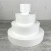 Remise ✨ Lealoo® Disque Polystyrène Petite Pièce Montée Wedding Cake, Hauteur 34 Cm, Base Ø 40cm à 10cm, 4 étages En Polystyrène 🥰