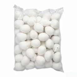 Promo 😉 Lealoo® Boules Polystyrène Lot De 50 Oeufs De Poule, 5,5 Cm, Ouate De Cellulose Avec Trou De Suspension, En Coton Compressé 😍