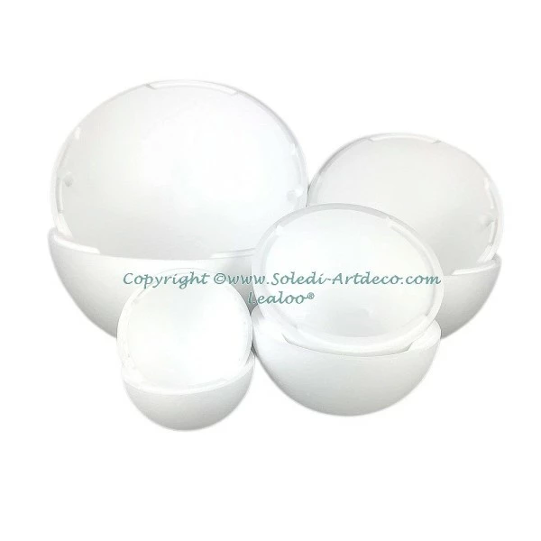 Top 10 ❤️ Lealoo® Boules Polystyrène Gros Lot 4 Grandes Boules 50, 40, 30 Et 20 Cm En Polystyrène, Séparables, Sphères Creuses Sécables E ✨ – Image 4