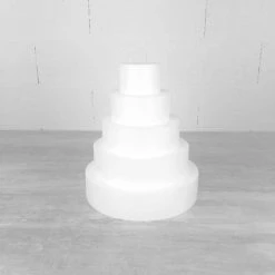 Budget 🧨 Lealoo® Disque Polystyrène Petite Pièce Montée Présentoir En Polystyrène Haute Densité, Haut. 35 Cm, Diamètre De Base 30 Cm, 5 😀