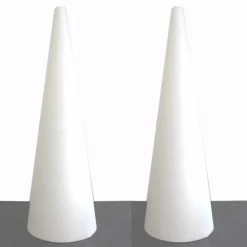 Sortie ✨ Lealoo® Supports Divers En Polystyrène Lot 2 Cônes Géants En Polystyrène Plein Haut. 80 Cm, Base 25 Cm, Densité Supérieure 🔔
