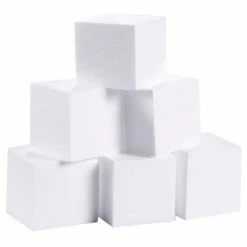 Bon marché ❤️ Lealoo® Supports Divers En Polystyrène Lot De 6 Petits Blocs En Polystyrène, Dimensions Du Cube. 10 X 10 X 10 Cm, Cubes Support Carré à Déc 🧨
